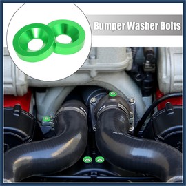 INFINAUTO 30pcs Car Bumper Mudguard Washer Bolts M6x1.0 Aluminum Alloy Green Stylish Design