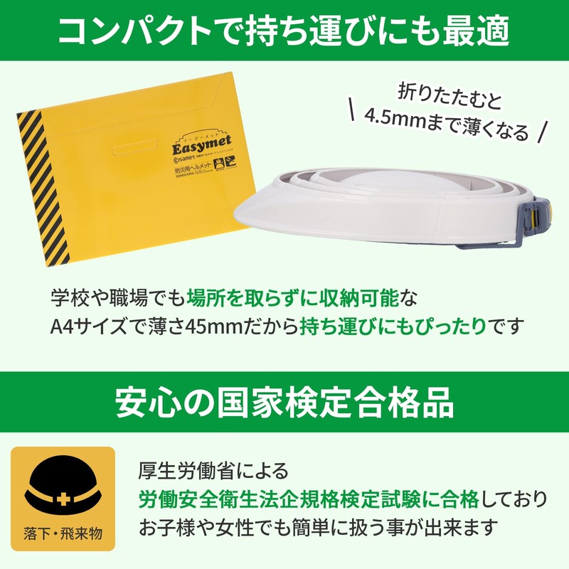 Passed National Certification for Disaster Prevention, Folding Helmet, Osamet with