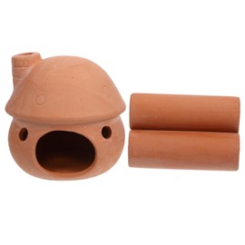 SUPVOX 2Pcs Fish Tank Cave Pottery Shelter for Fish Breeding Unique Aquarium Decoration Hideout for Betta Shrimp Lightweight and Stable Design Enhances Aquatic Environment