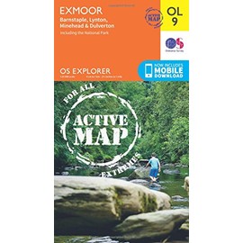 Exmoor Map | Weatherproof | Barnstaple, Lynton, Minehead & Dulverton | Ordnance Survey | OS Explorer Active Map OL9 | England | Walks | Hiking | Maps | Adventure (OS Explorer Map Active): OL 09