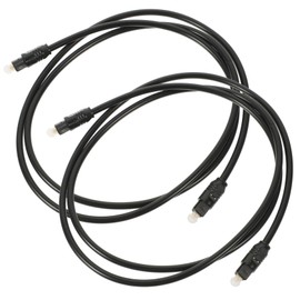 KOMBIUDA 2pcs Optical Audio Cable Male to Male Fiber Cable for Tv Home Theater and Hi Fi Audio Systems Durable Plated Connectors Easy to Install