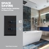 ELEGRP Double Toggle Light Switch, Two Single Pole Electrical Dual