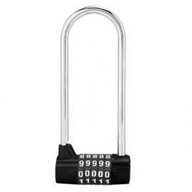 5 Digit Combination Padlock, Long Shackle Outdoor Code Padlock Lengthened Gym Safety Lock for Gym Locker, Toolbox, Closet, Cabinet
