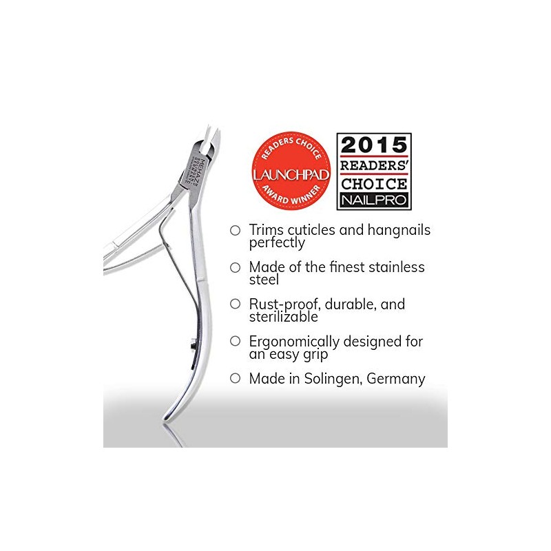 Pinza tijera profesional para cutículas, Mehaz mandíbula de 1/2 pulgada