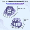 Blissfuhue Silicone Hat Washer Cage Hat Cleaner for Baseball Caps,