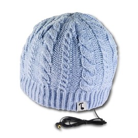 TOOKS Ivy Headphone Hat with Built-in Removable Headphones - Color: Baby Blue