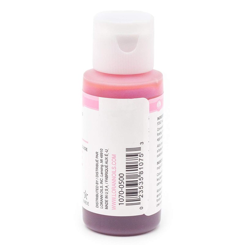 LorAnn Pink Liquid Food Color, 1 ounce bottle