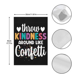 Throw Kindness Around Like Confetti Kind House Flags One Size Decorative Outdoor Flag Double Sided Rustic Funny Garden