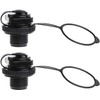 2Pcs Air Valve Inflatable Kayak Screw Air Valve Black Spiral