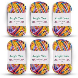 VORHOT Cotton for Crochet, 300g Crochet Yarn, Crochet Wool Cotton, Wool Cotton Crochet Socks, Hats, Scarves (Needle Size: 3.0-4.0 mm), Orange