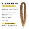 FANCEE Brown DE Dreadlocks Extensions Straight Double Ended Dreads 10