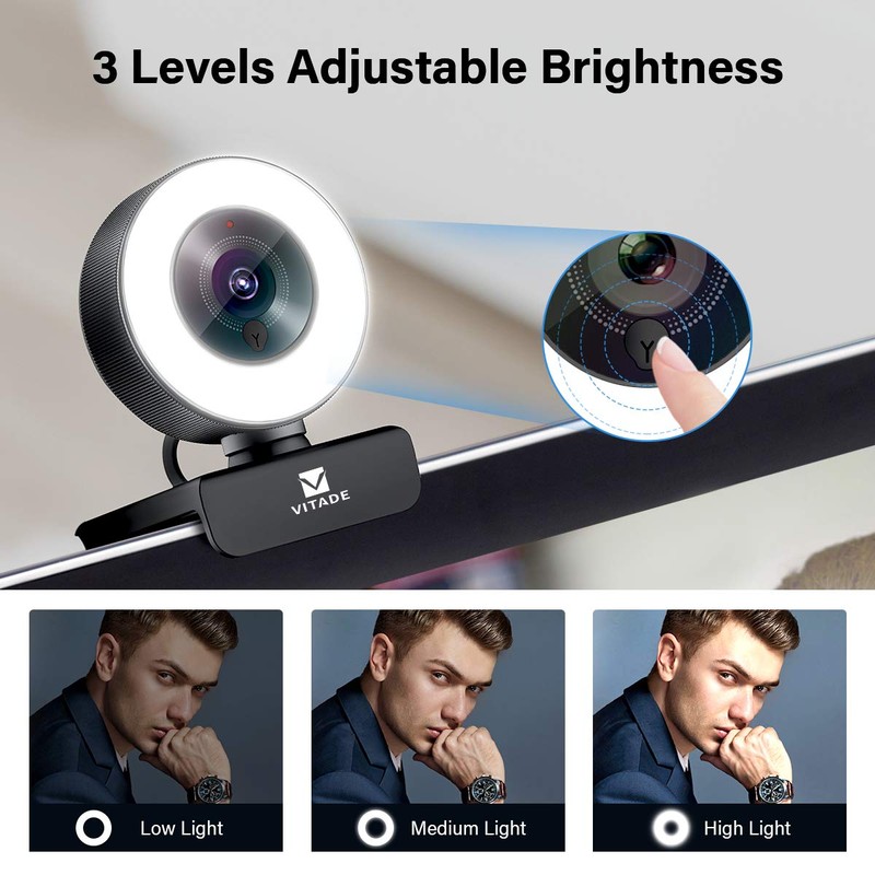 VITADE Webcam with Microphone, HD 1080p Web Camera 960A Streaming