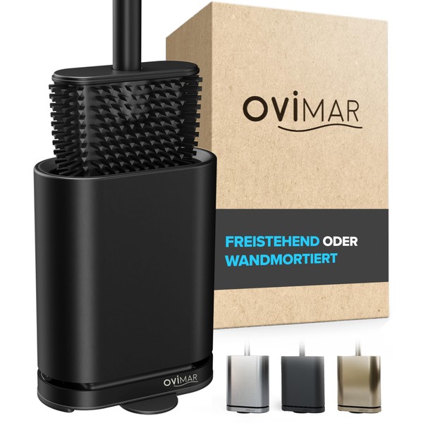 ovimar Toilettenbürste Abeloya | schwarz | Silikon Klobürste | WC