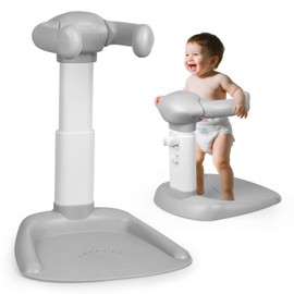 Adjustable Baby Bath Stand with Anti-Slip Base, Sturdy Baby Stand Up Shower, Huggable Bear Stand Bath Support for Babies 8 Months & up, Easy to Install | Anti-Pinch & Dumping, Mothers Hands-Free