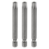 sourcing map 3pcs TT40 Security Torx Head Screwdriver Bit 2.56"