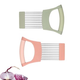 2 Pcs Onion Slicer Holder Stainless Steel Potato Slicing Fork Multi Function Vegetable Slicer Holder Handheld Slicing Helper for Slicing Cutting Carrot Tomato Potato Fruit Meat