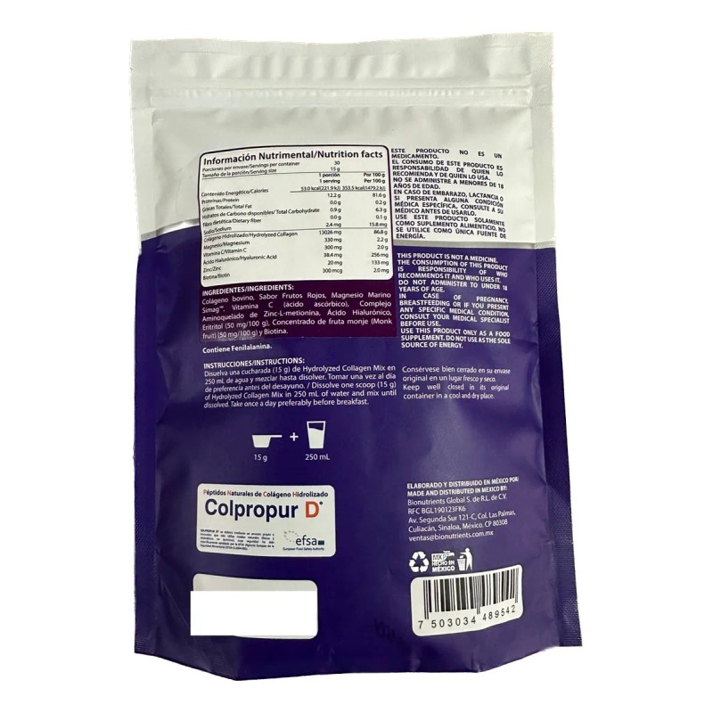 Nutrathy Hydrolyzed Collagen Mix Frutos 450g