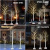 3PACK Lighted Birch Tree 4FT 5FT and 6FT, Smart White
