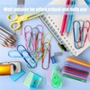 Clips de papel grandes, 50 clips de papel gigantes, multicolores,