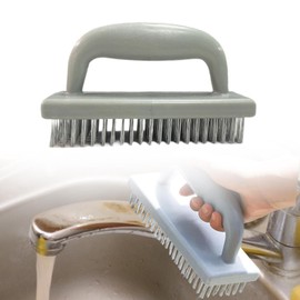 F Fityle Wire Brush Polishing Wire Brush Portable Multifunction Practical with Handle Grip Welding Slag Removal for Paint Scrubbing , White Steel Wire