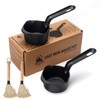 IPROUDER Cast Iron Sauce Pan and Basting Pot with BBQ