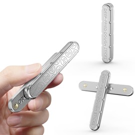 Metal Fidget Slider- EDC Slider Fidget Toys for Adults,Fidget Spinner Toys, Sensory Toys Anxiety Stress Relief Desk Toys Gifts for Boyfriend and Friends(Silver)