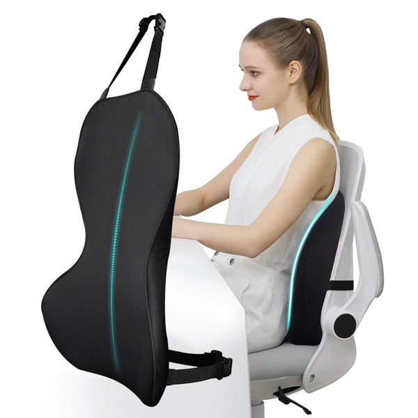 VGECEE Car Seat Cushion with Back Support Cushion Ergonomic Lumbar
