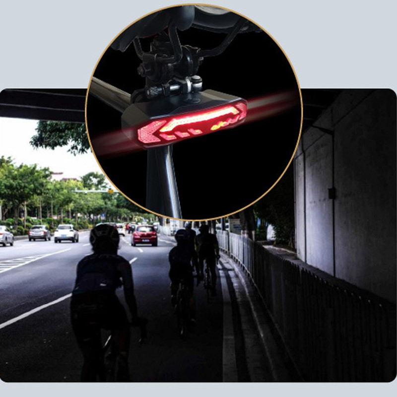 Smart Bike Tail Light with Turn Signals 110dB IP65 Waterproof