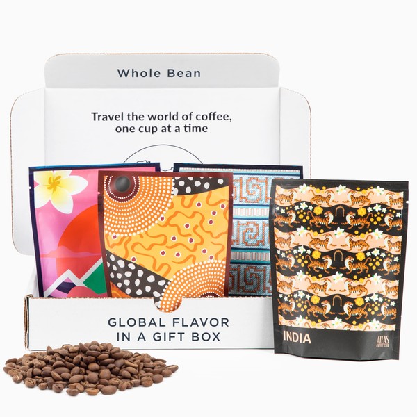 Atlas Coffee Club World of Coffee - Paquete de 4 granos integrales