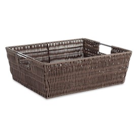 Whitmor Java Rattique Shelf Storage Tote Basket, 1 Count (Pack of 1)