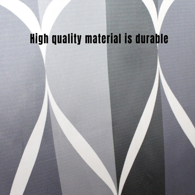 AIMALL 220x200cm (87x79in) Extra Long Fabric Shower Curtain with 12
