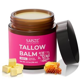 Sarga de ternera para piel, sebo y bálsamo de miel, 100% carne de res alimentada con pasto hidratante natural para cara, piel seca, 4 onzas