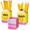 DoubleFill 3 Pcs Sharp and Dull Pencil Holder Eraser Buckets