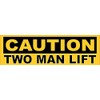 StickerTalk Caution Two Man Lift Vinyl Sticker, 10 inches by