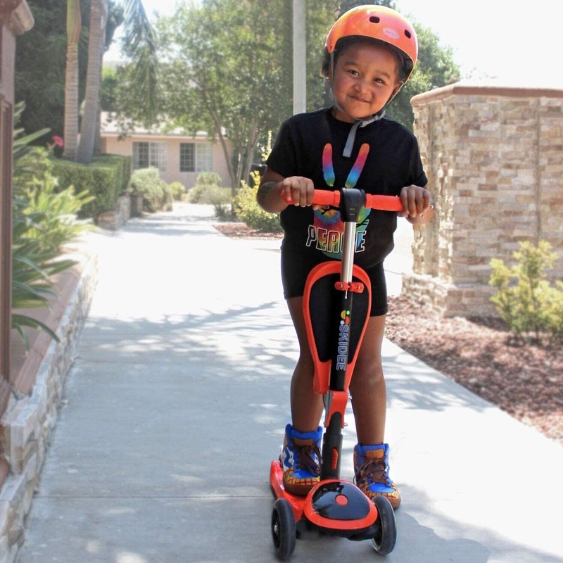Skidee Toddler Scooter –Kids Scooter, LED 3 Wheel Scooter, Adjustable