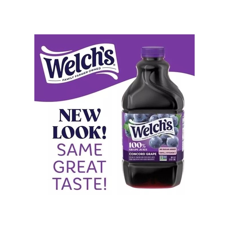 Welch’s 100% Grape Juice Concord Grape No Sugar Vitamin C,
