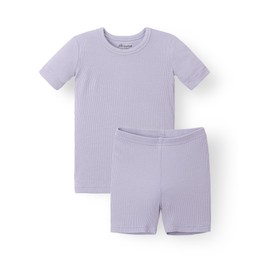 AVAUMA Newborn Baby Little Boys Girls Snug-Fit Pajamas Summer Short Sets Pjs Kids Clothes (XS/Purple)