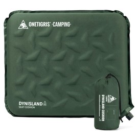 OneTigris Inflatable Seat Cushion,Ultra lightweight 150g,Waterproof Air Cushion,Portable Sit Mat Pad for Camping Hiking Travel Fishing Flying Backpacking,or at Concerts or Office (1pc-green)