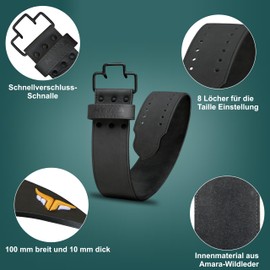 Mytra Fusion Lifting Belt with Release Buckle, Weight Lifting Belt for Men, Women Training, Powerlifting, Fitness Exercises, Weight Lifting Belt (Black, XS)