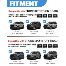 FengYu 300lb Lockable Roof Rack Cross Bars Compatible with Ford Bronco Sport Base & Bigbend & Outer Banks & Badlands & First Edition 2021-2025 Aluminum Crossbars Rails Cargo Racks Luggage