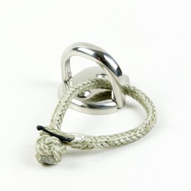 OS-Ropes unlimited, Dyneema® Rope Shackle with Opener (6 mm, Grey) | German Handmade! | Soft Shackle of Highest Quality | Extremely High Breaking and Working Load