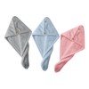 WOONEKY Blow Dry Hair Cap Microfiber Silk Bonnet 3pcs Hair
