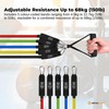 Social Hike Resistance Band Set with Handles - 11pcs Home