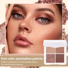 Eyeshadow Quads, Blendable Matte, Metallic and Shimmer Finishes, Velvety Pigmented Creamy Formula, Four Way Quad Eye Shadow Palette, Talc, Paraben & Cruelty Free