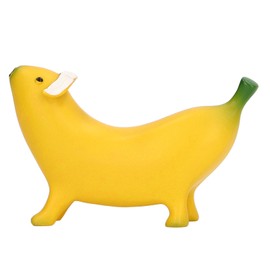 Banana Dog Sculpture Resin Funny Lovely Lightweight Banana Dog Art Decoration for Home Desktop S 8x6cm/3.1x2.4in