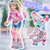 SULIFEEL Rainbow Unicorn Roller Skates for Girls Light up Wheels