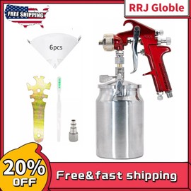 RRJ HVLP Air Spray Gun Car Auto Paint Gun 1.8mm Nozzles 1000cc Cup Painting Sprayer
