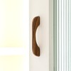 KOVNISE 2 PCS Cabinet Pulls Solid Wood Pulls Dark Walnut