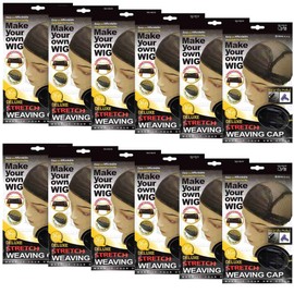 (12 Pack) Qfitt - Deluxe Stretch Weaving Cap #5018