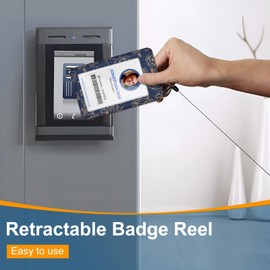 Plifal Badge Holder with Retractable Reel, Flower ID Name Tag Work Badge Clip Heavy Duty Vertical Card Protector Cover Case for Work Office Nurse Medical Student Teacher Women